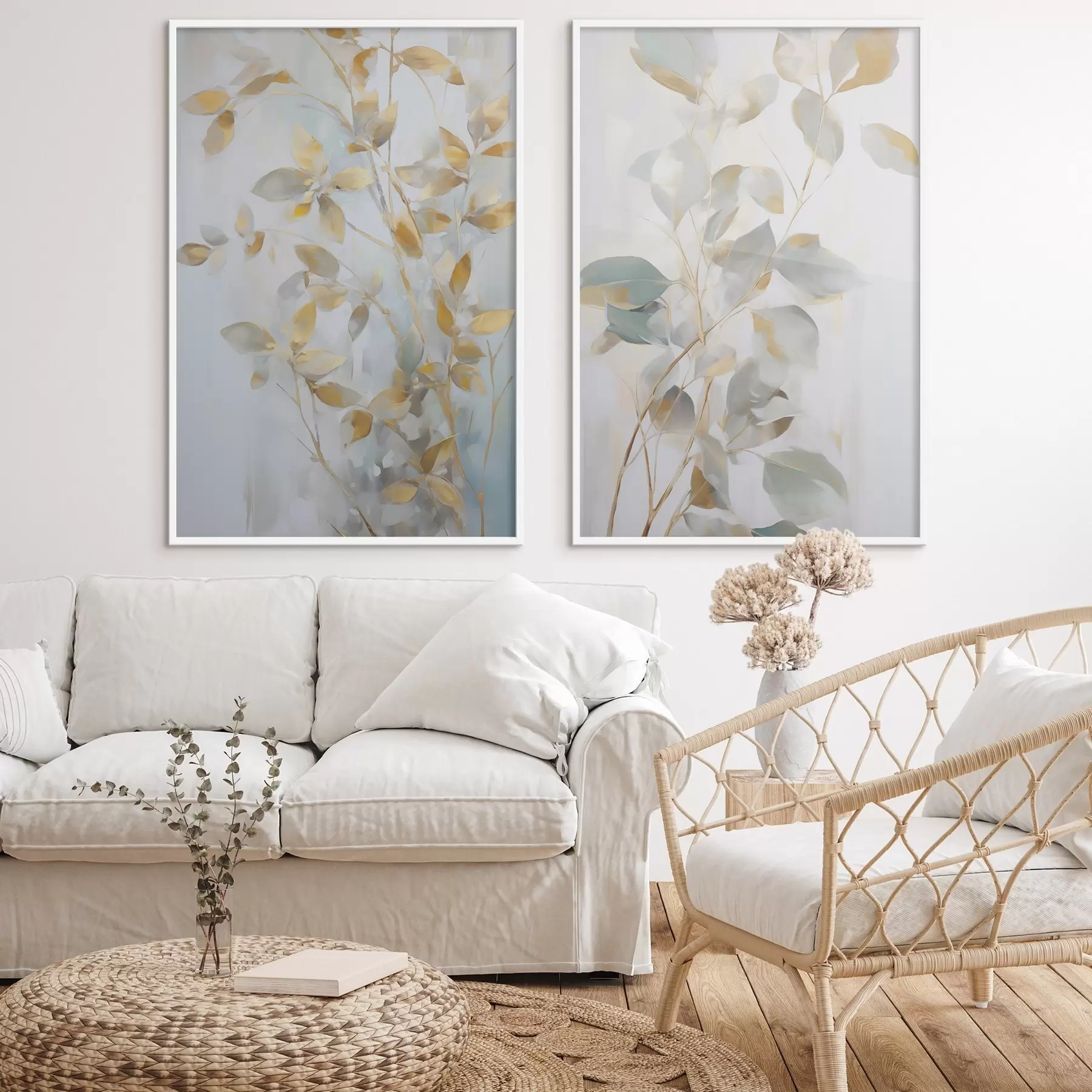 murales de pared Hoja abstracta imitación de pintura d00907