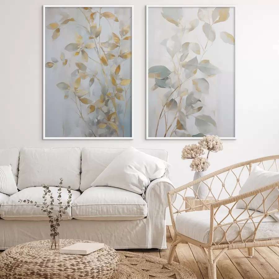 murales de pared Hoja abstracta imitación de pintura d00907