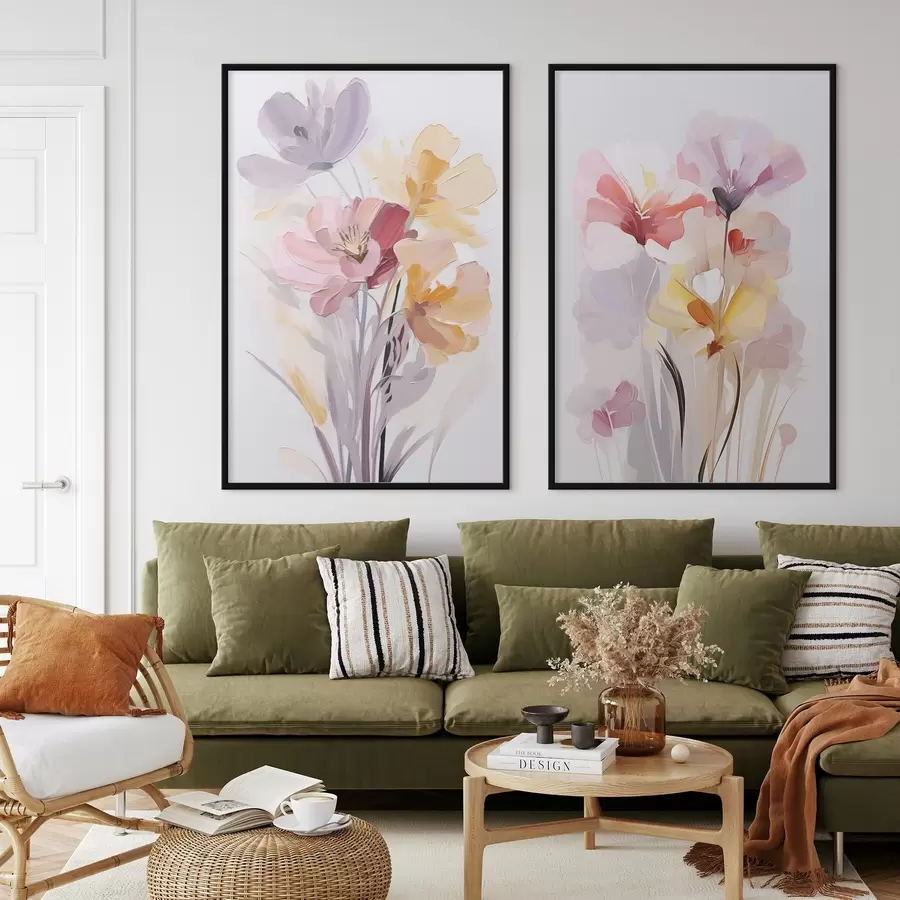 murales de pared Ramo de flores abstracto d00910