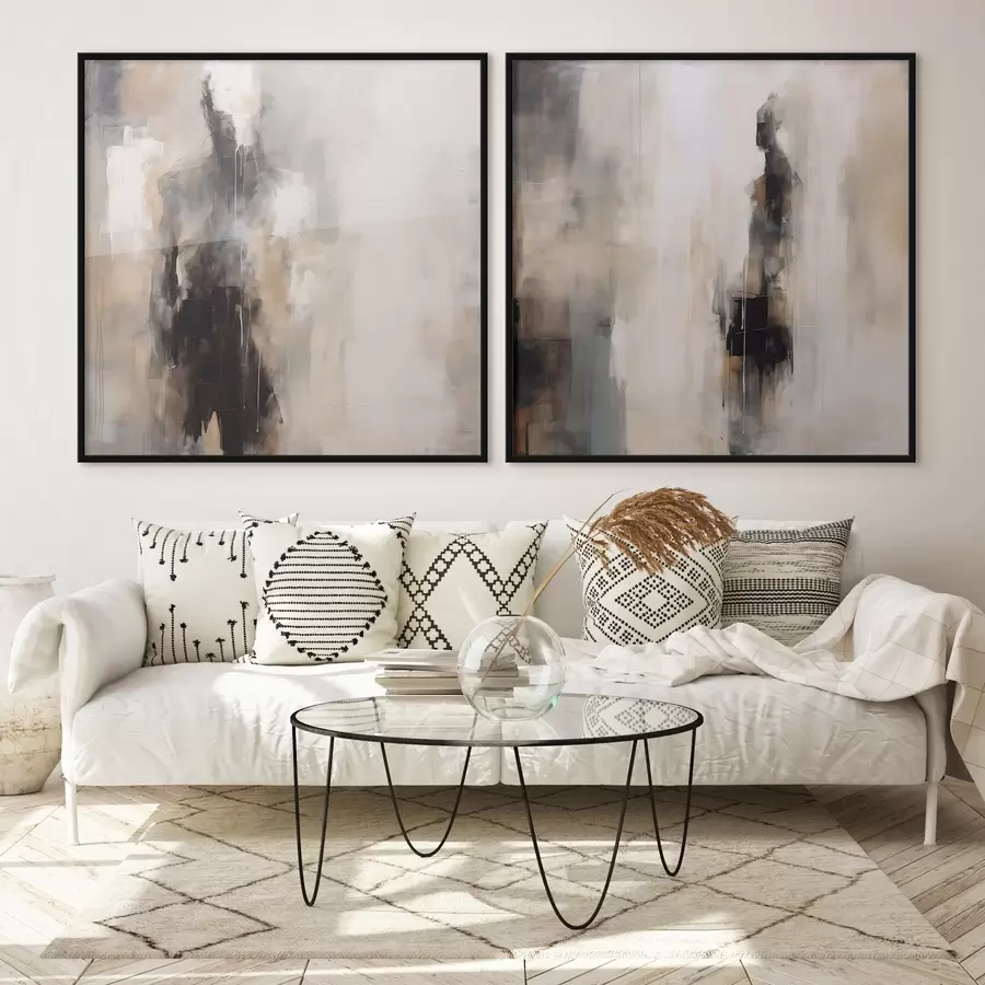 murales de pared Figuras humanas abstractas en las sombras d00860