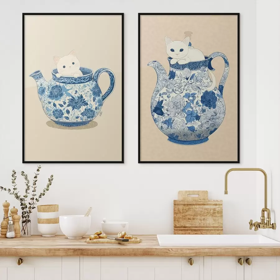 murales de pared Gato en jarra d00920