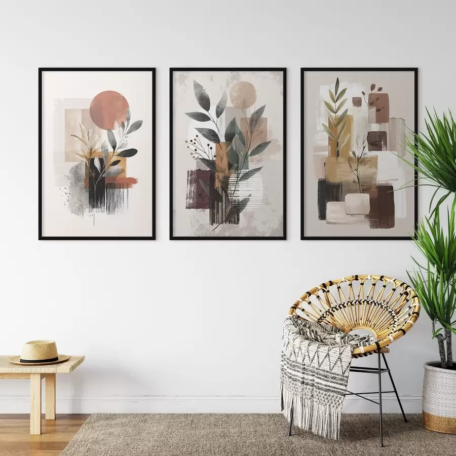 murales de pared Botánica abstracta d00926