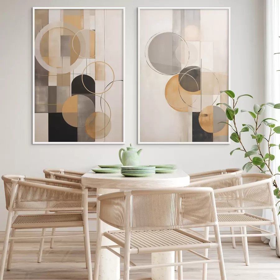 murales de pared Abstracción geométrica con círculos d00858