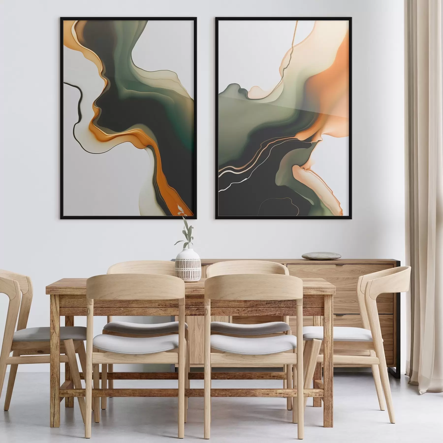 murales de pared Ondas abstractas d00859