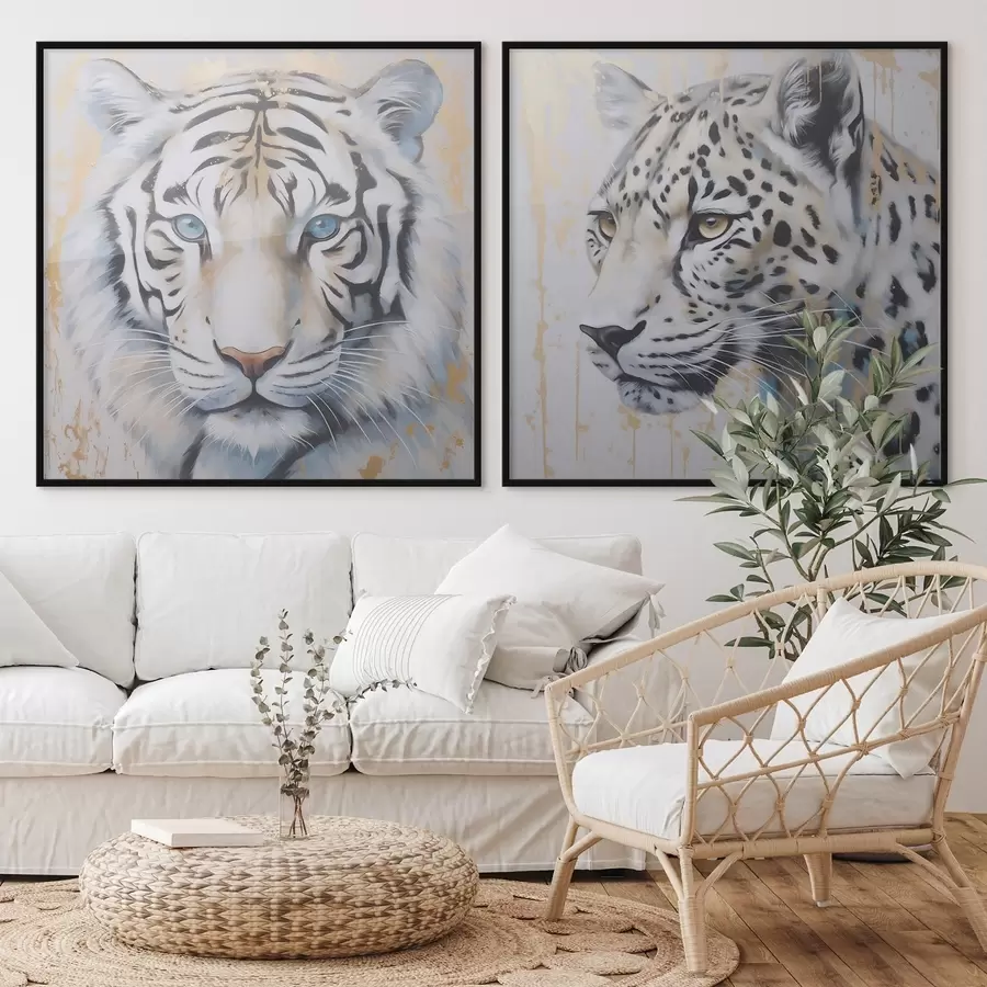 murales de pared Tigre y leopardo d00995