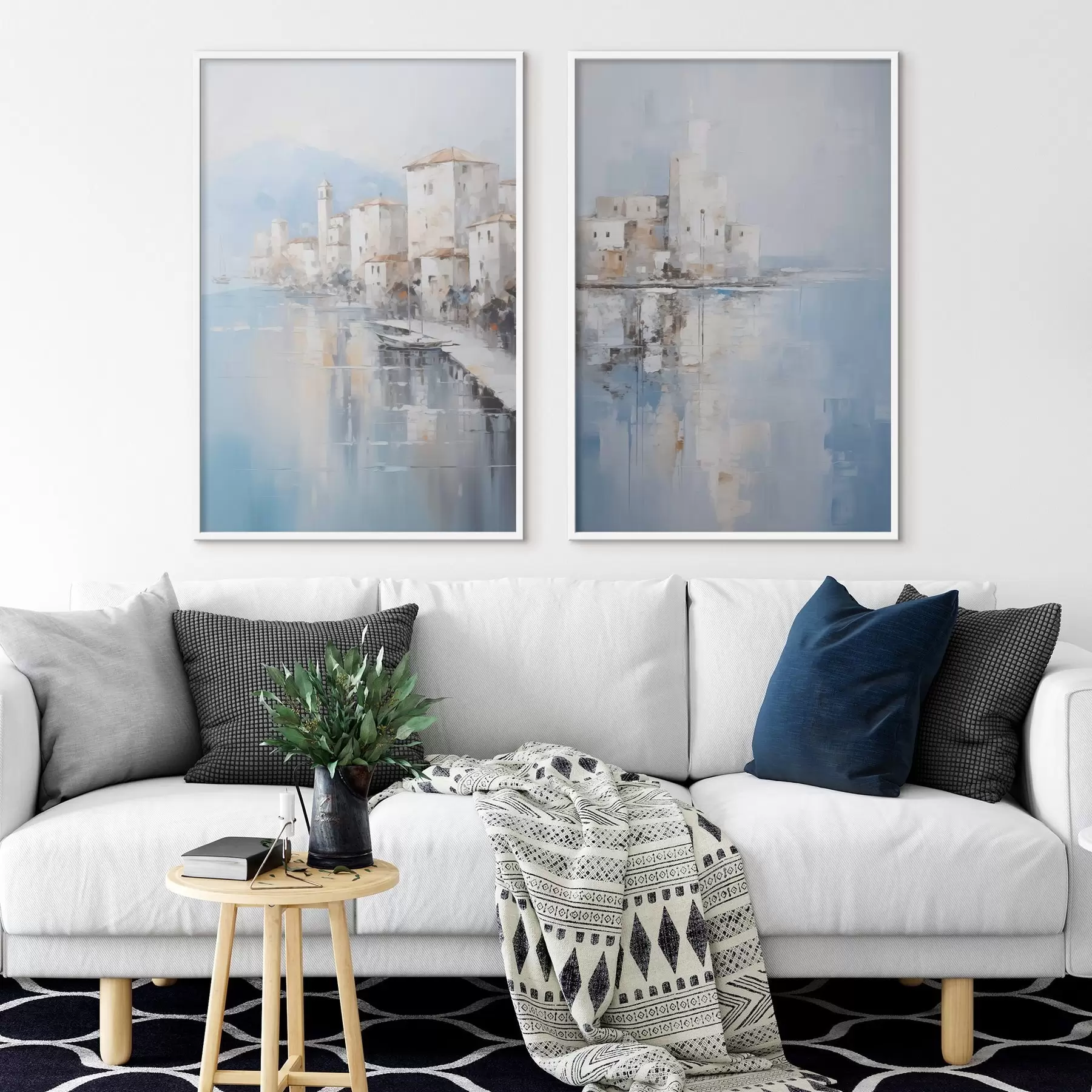 murales de pared Imitación abstracta de un paisaje pintado d00997