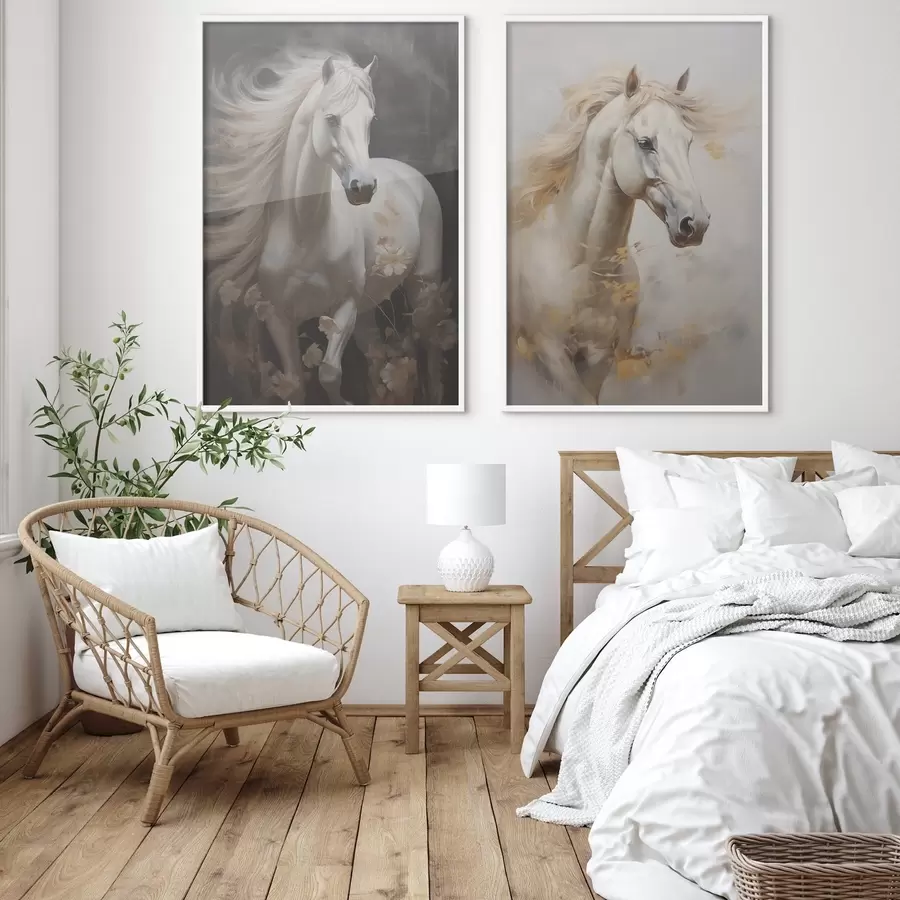 murales de pared Imitación de pintura de caballo d01000