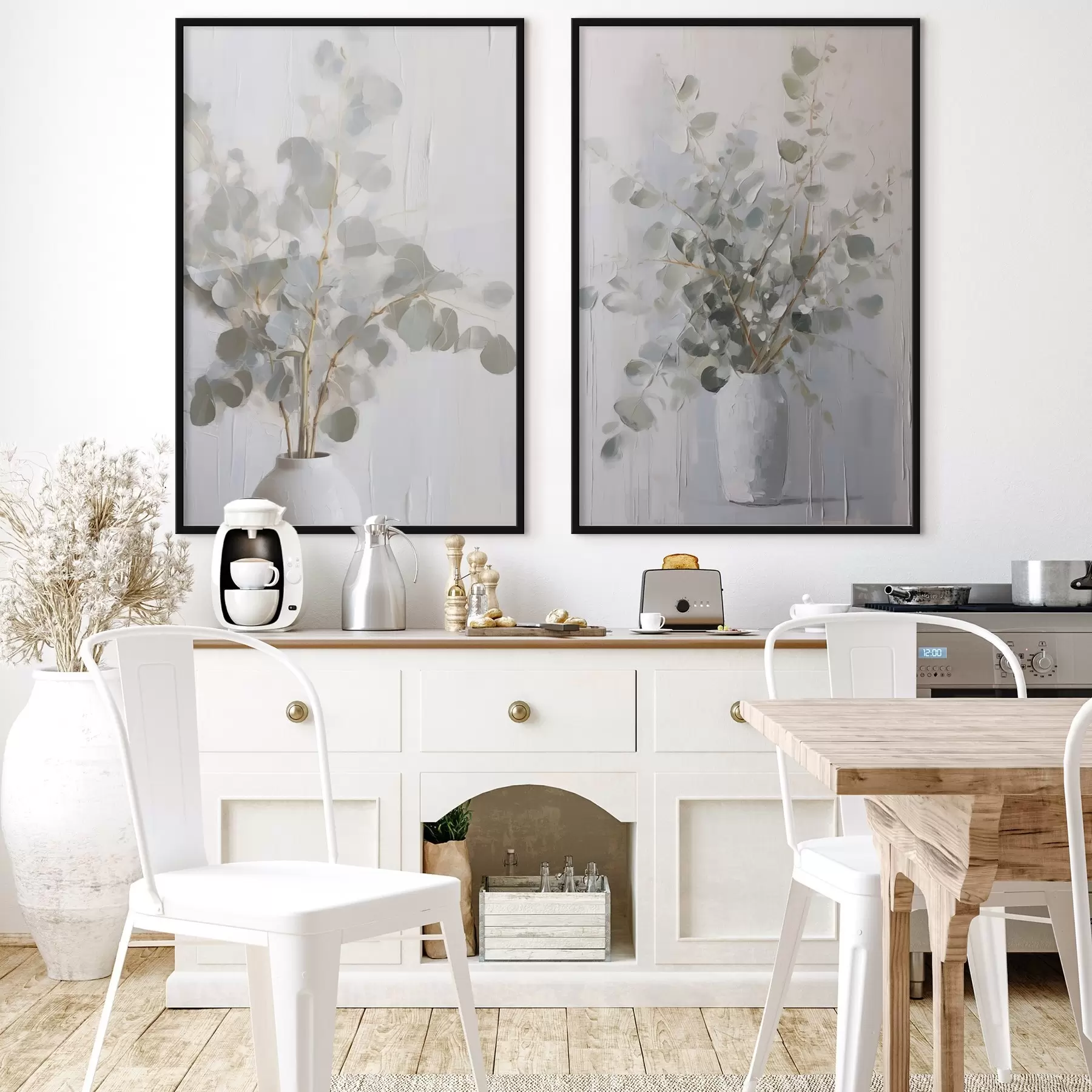 murales de pared Pintura imitación de ramitas en un jarrón d01020