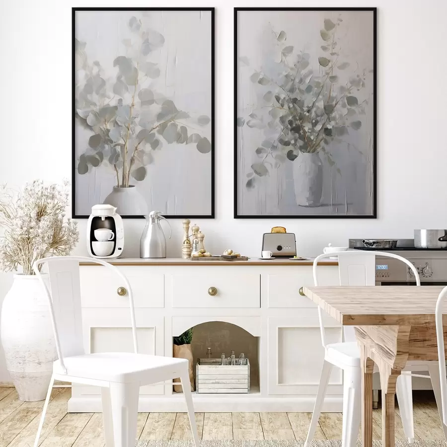 murales de pared Pintura imitación de ramitas en un jarrón d01020