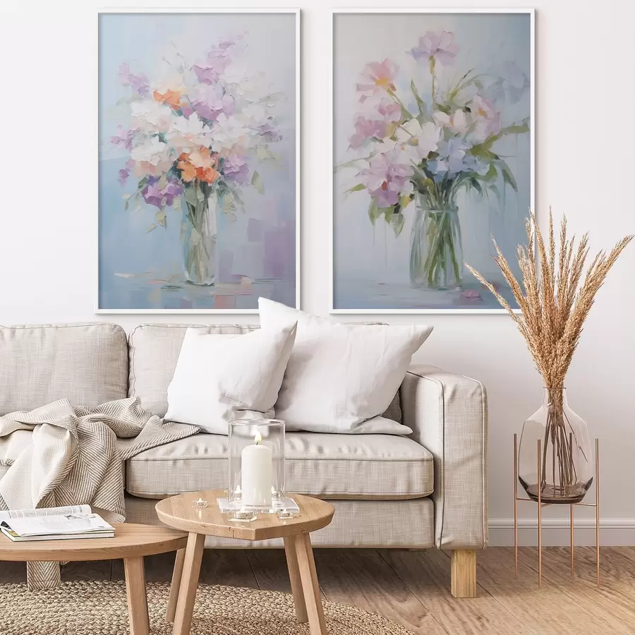 murales de pared Ramo en un jarrón imitación de pintura d01031