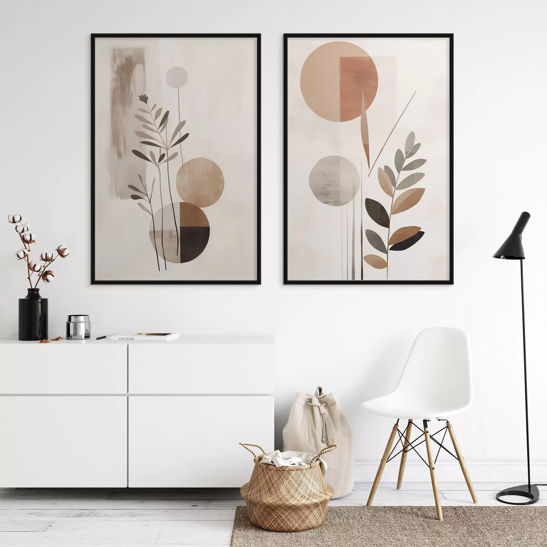 murales de pared Abstracciones con plantas d01036
