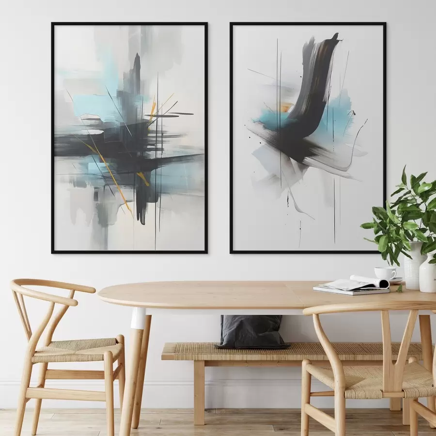 murales de pared Abstracción con imitación de salpicaduras y pinceladas. d01037