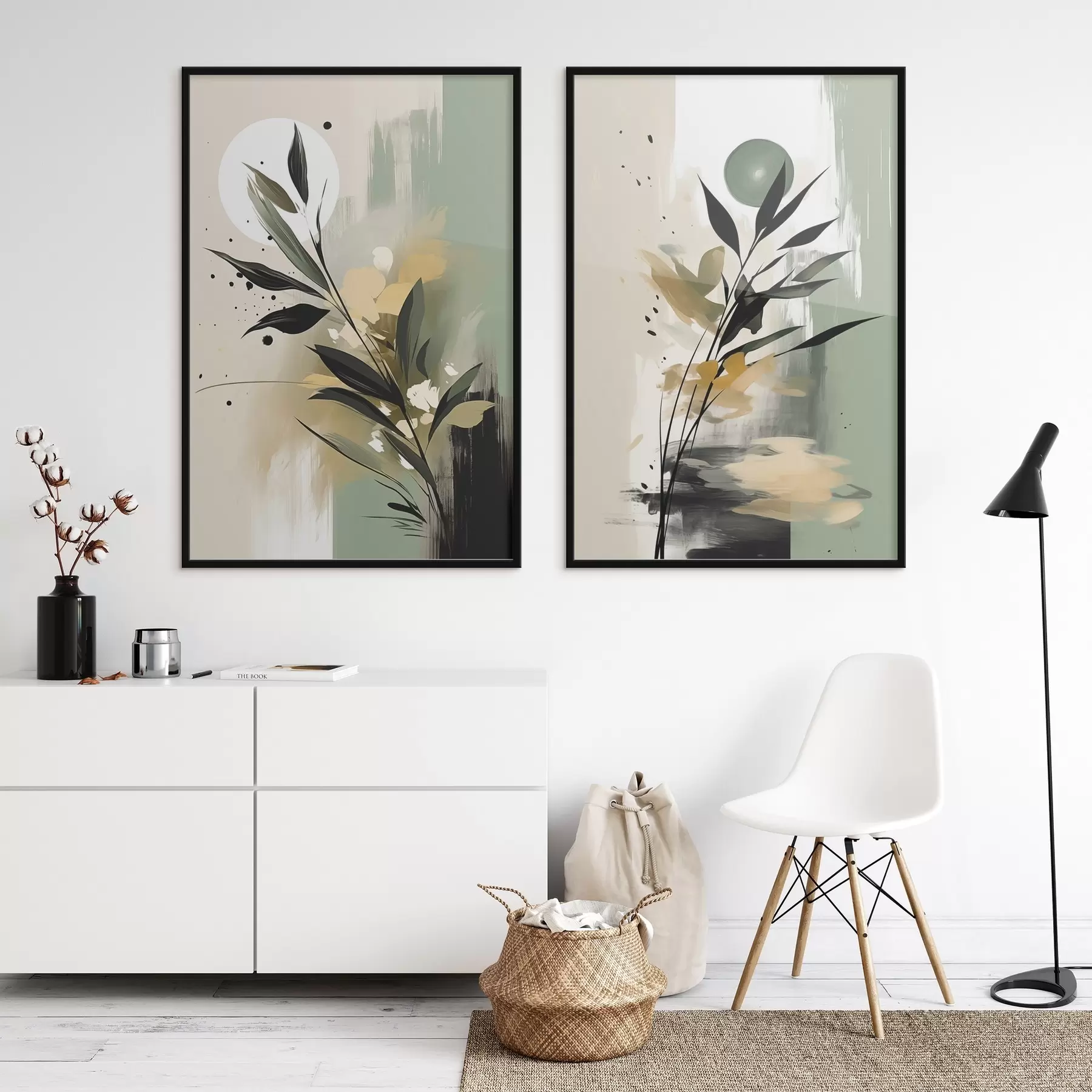 murales de pared Abstracciones con plantas d01038