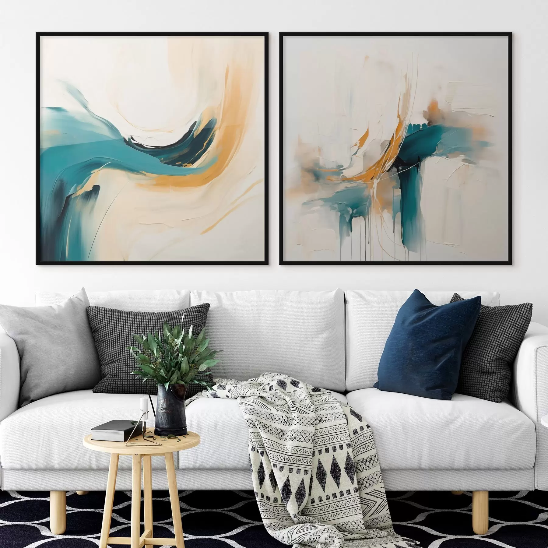 murales de pared Composición artística con un suave movimiento de colores. d00989