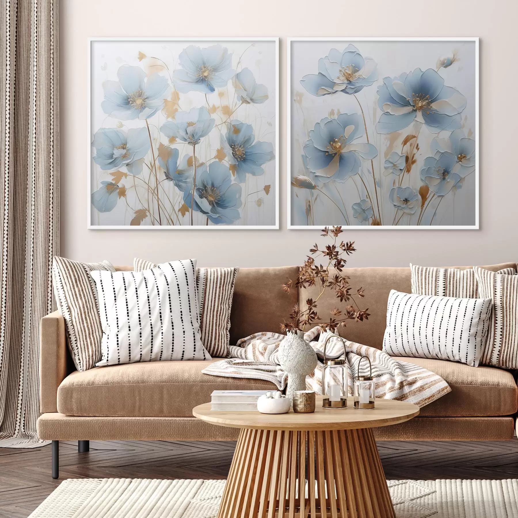 murales de pared Delicadas flores imitación de pintura d01044