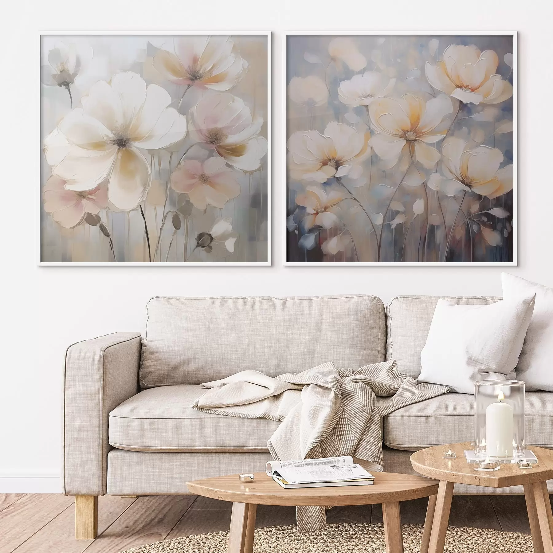 murales de pared Flores primitivas d01048