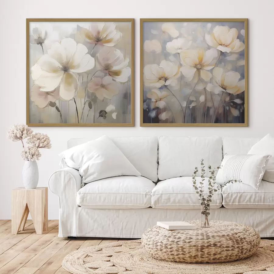 murales de pared Flores primitivas d01048