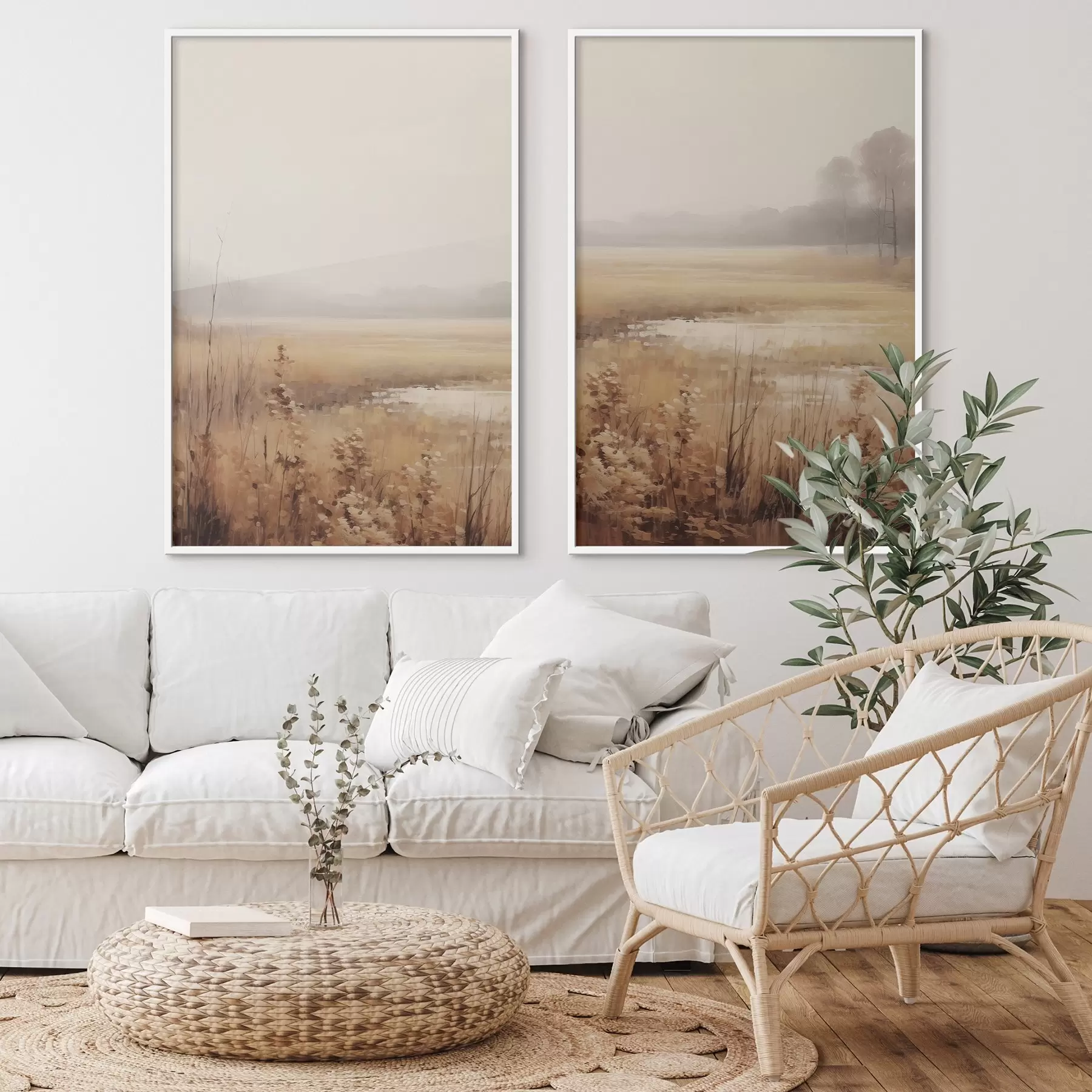 murales de pared Flores secas en un campo d01053