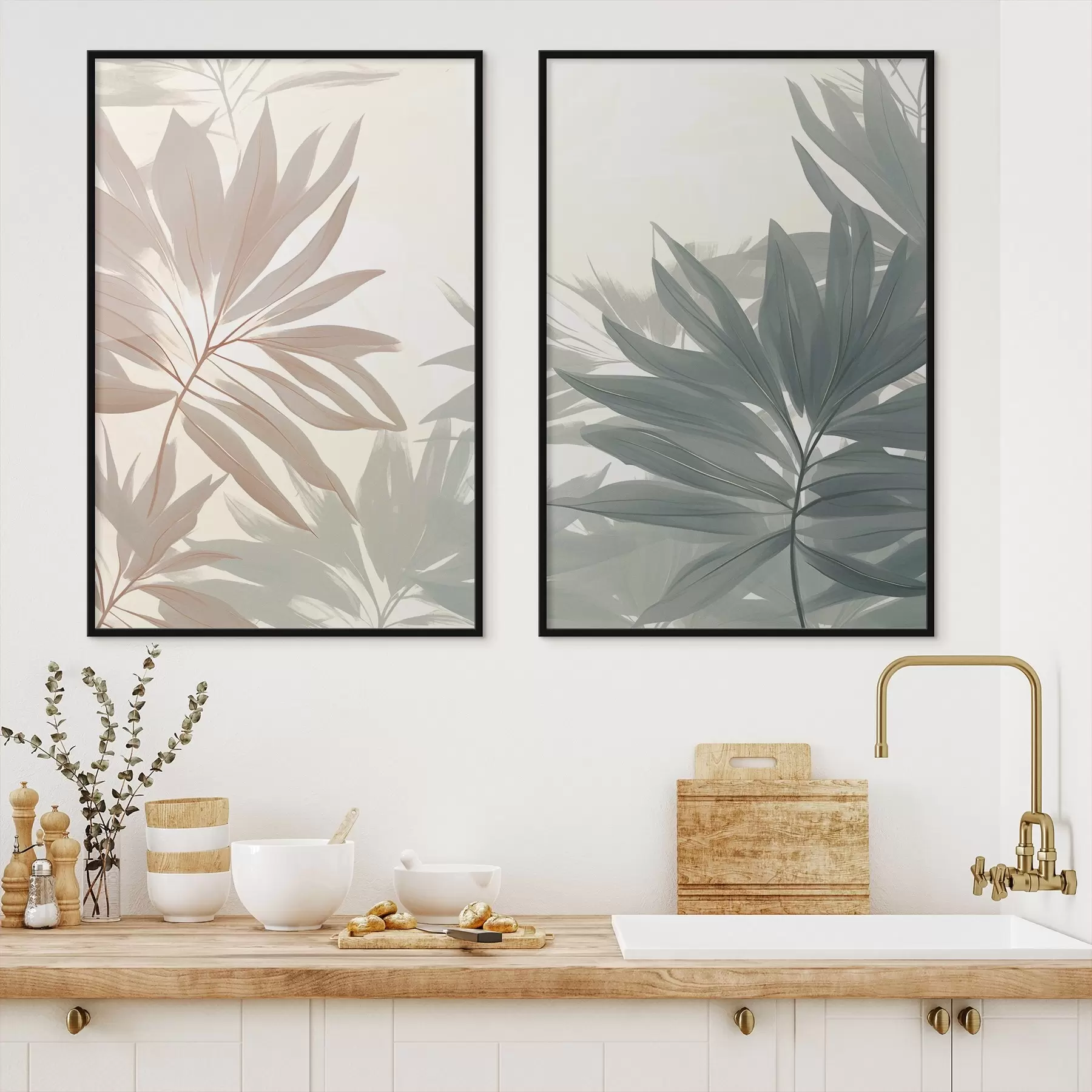 murales de pared Hojas tropicales d01060