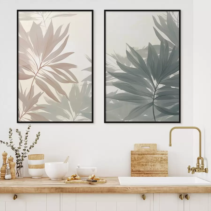 murales de pared Hojas tropicales d01060