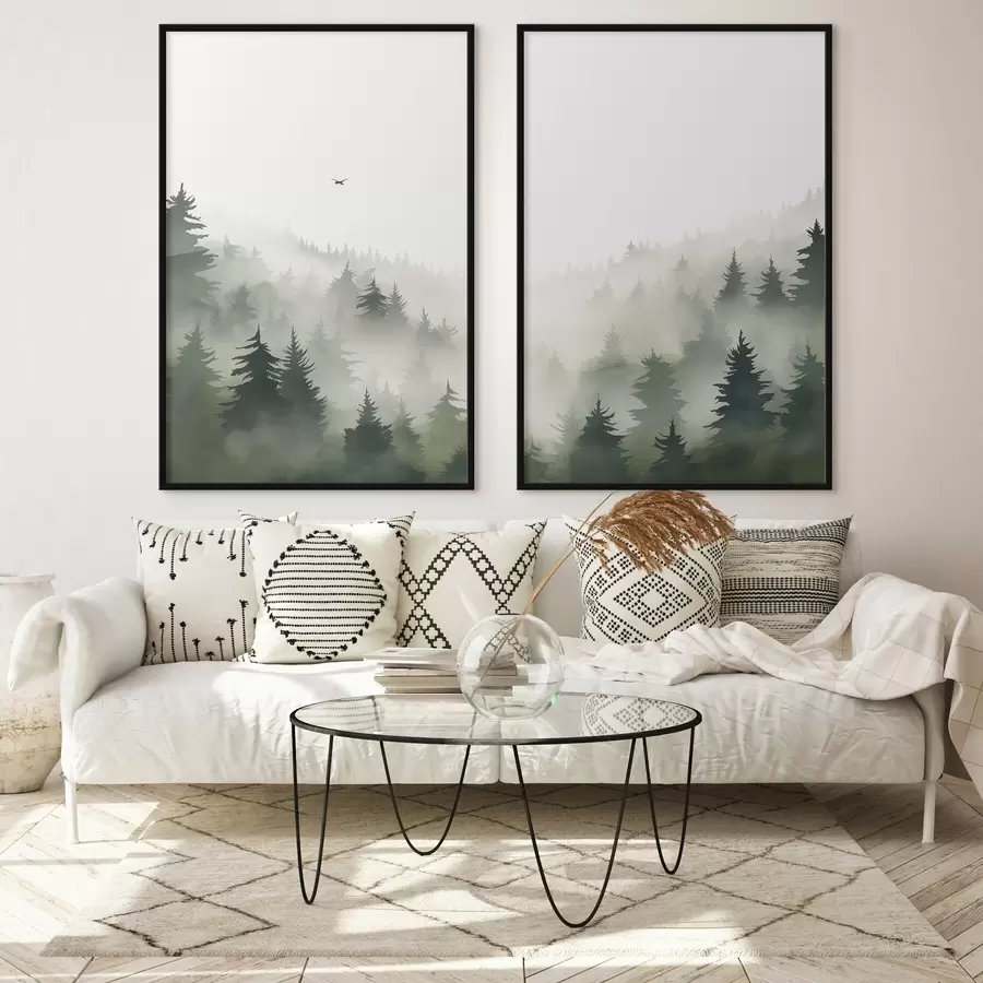 murales de pared Bosque brumoso d01061