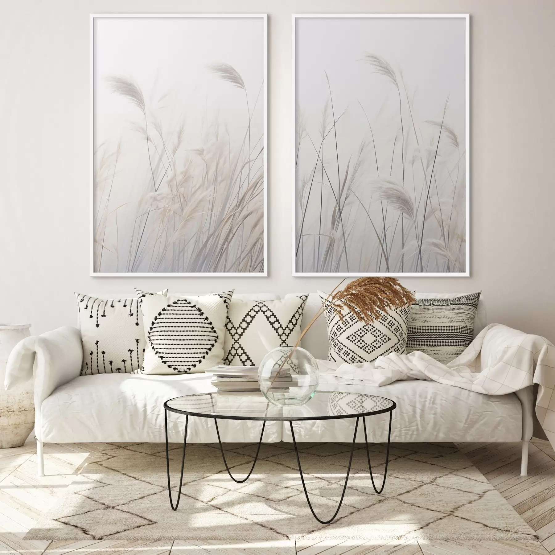 murales de pared Plantas delicadas sobre un fondo claro d01065