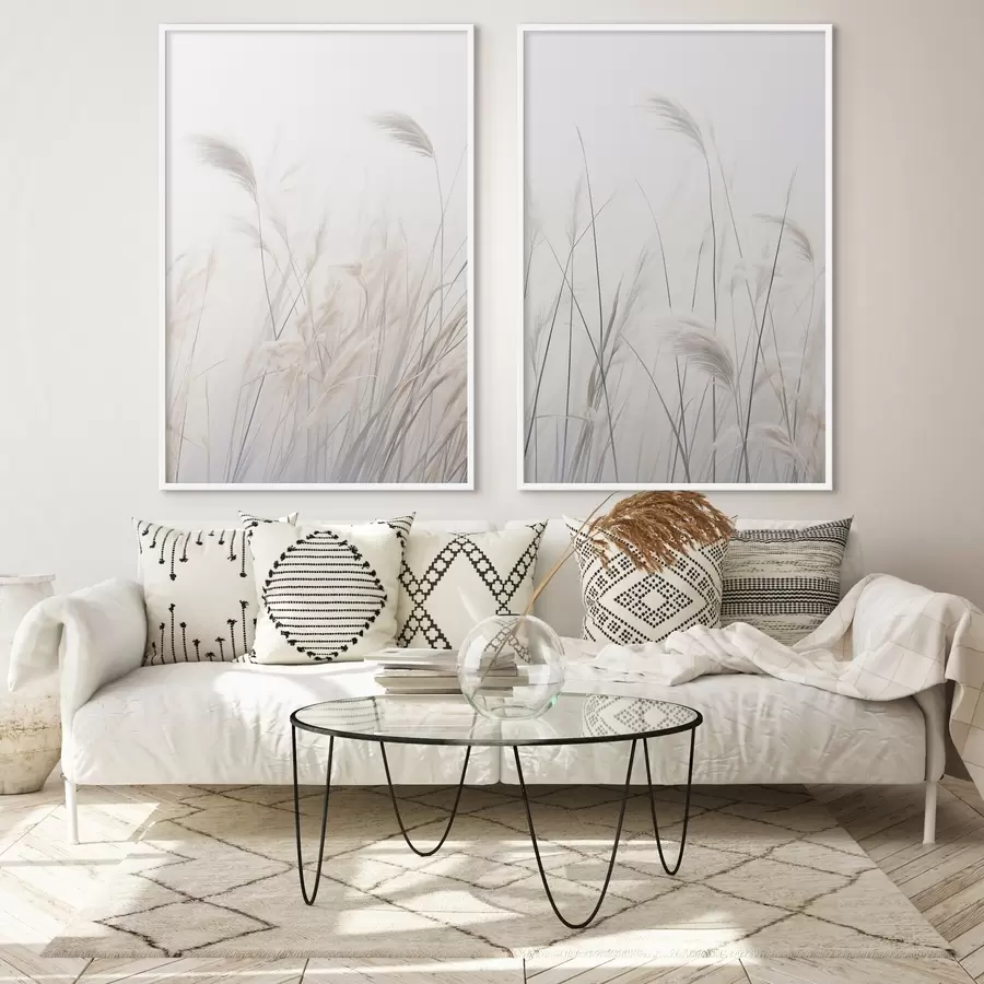 murales de pared Plantas delicadas sobre un fondo claro d01065