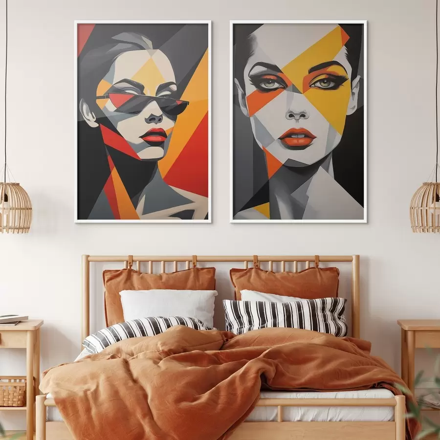 murales de pared Retratos abstractos d01077