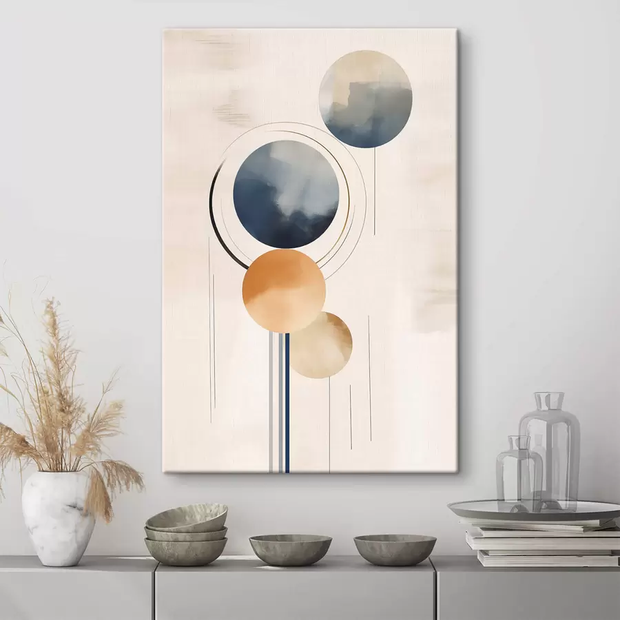 murales de pared Abstracción con esferas s47100