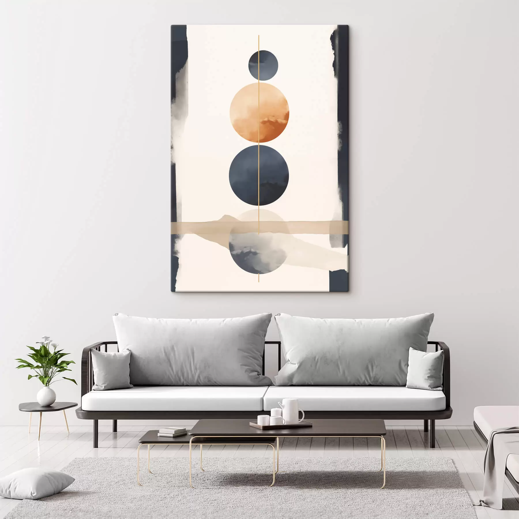 murales de pared Abstracción con esferas s47101