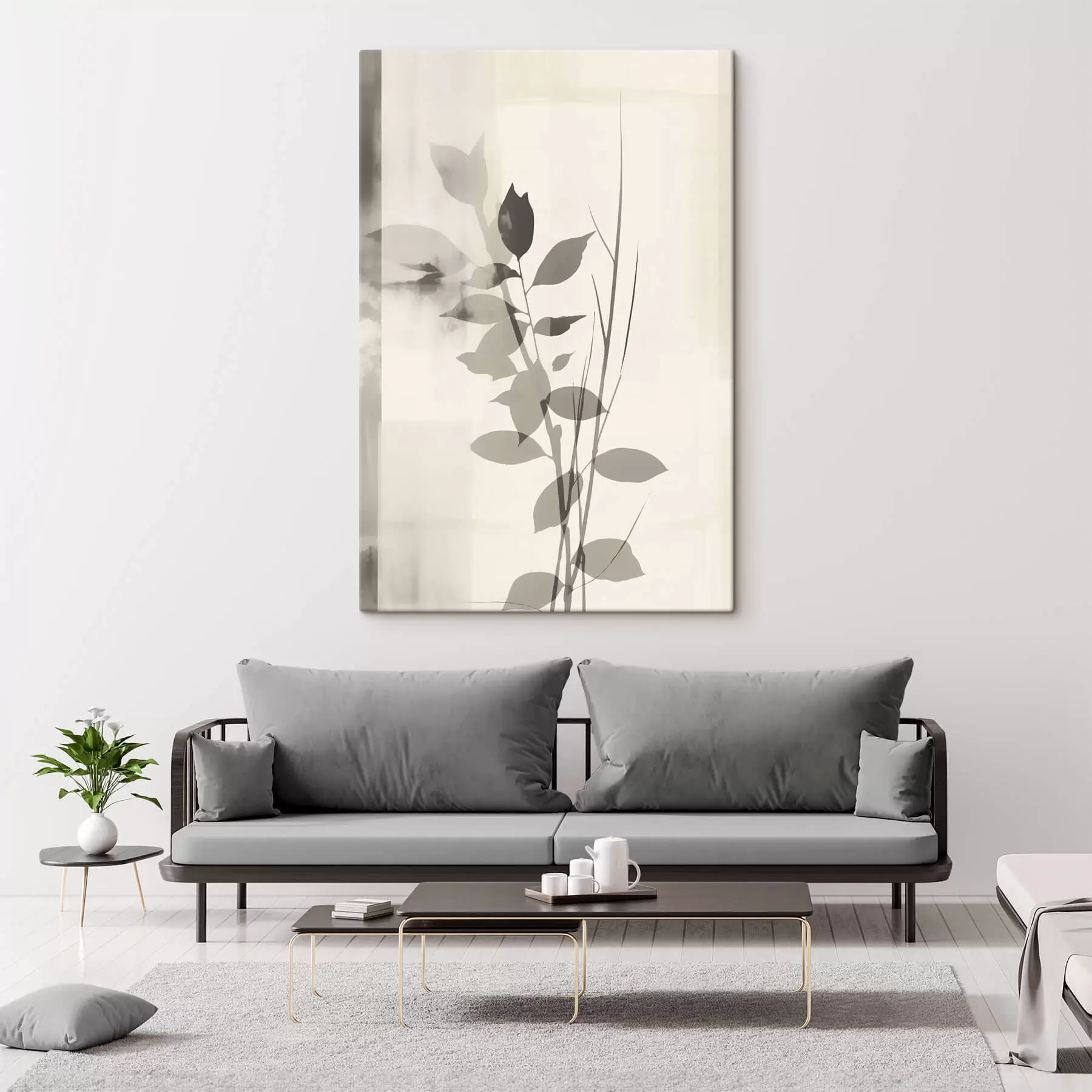 murales de pared Ramas de hojas abstractas s47103