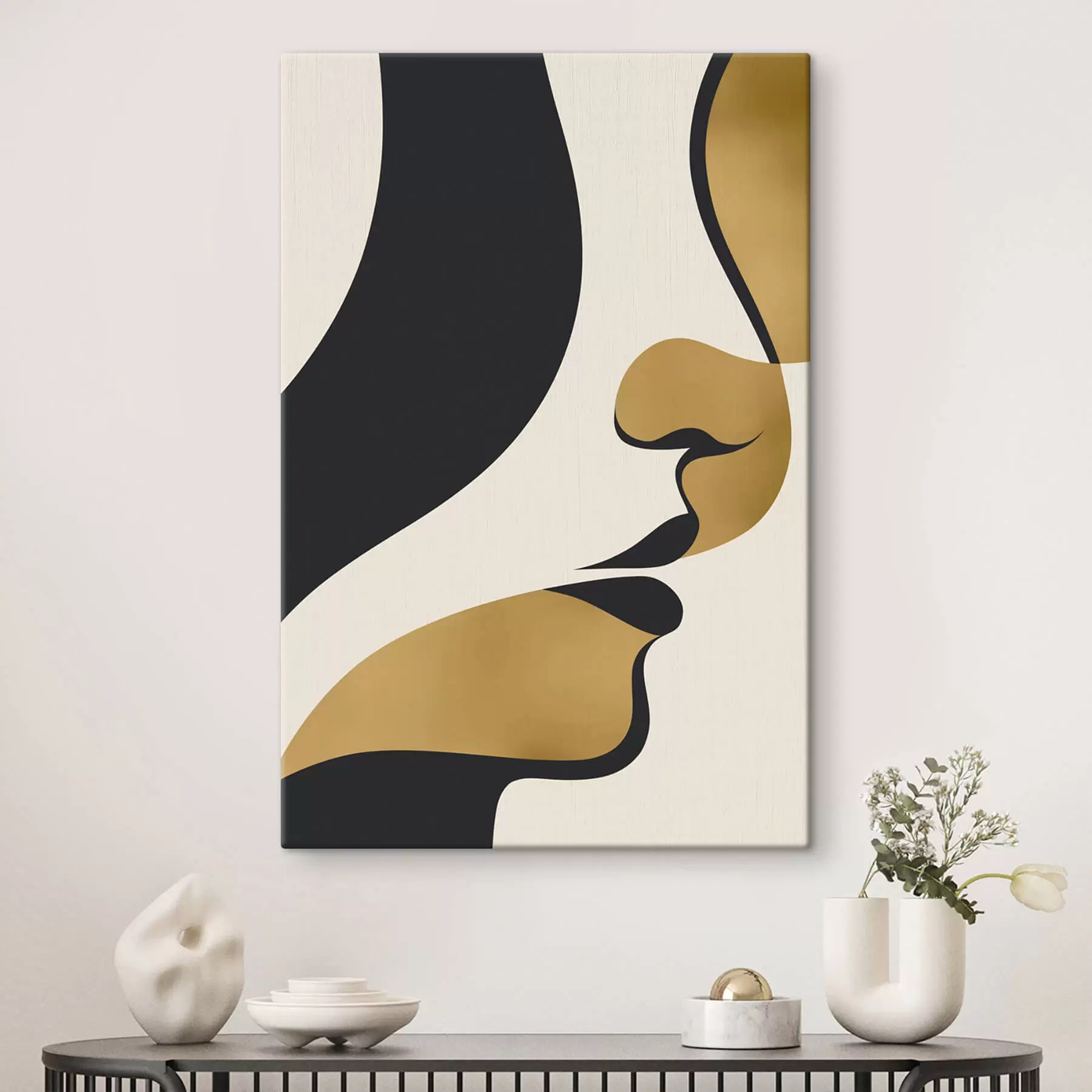 murales de pared Silueta abstracta de un rostro s47251