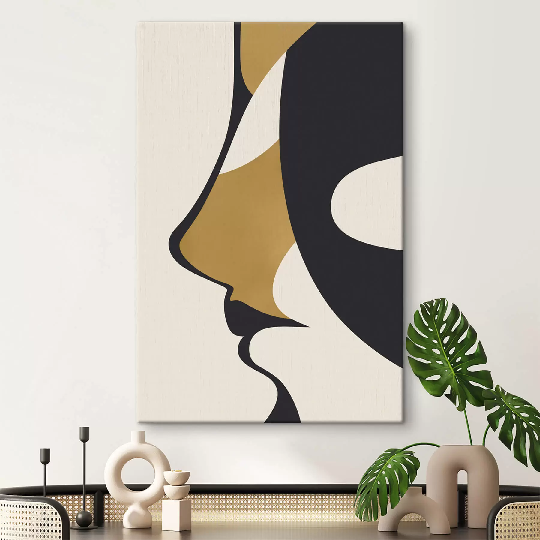 murales de pared Silueta abstracta de un rostro s47252