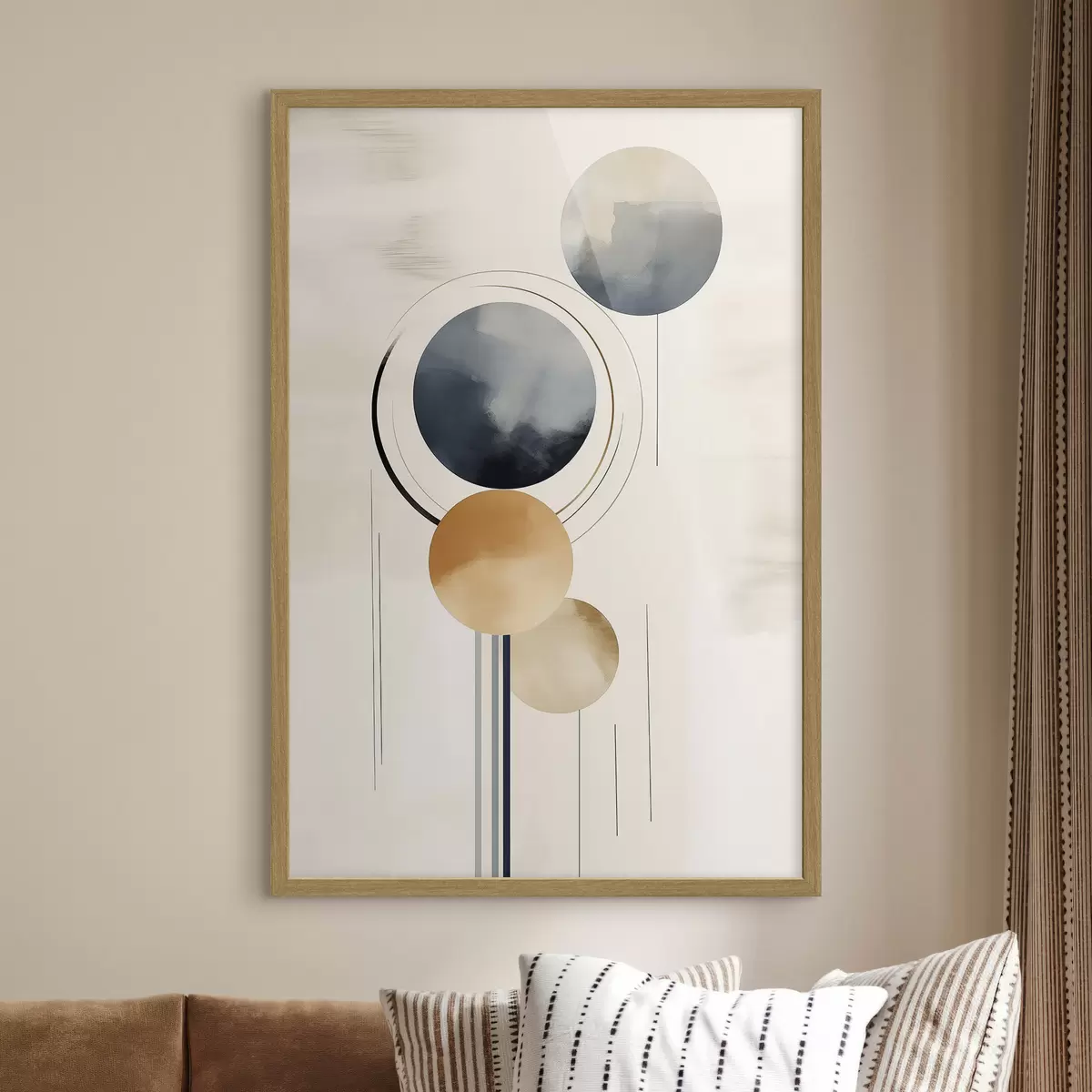 Poster Abstracción con esferas f47100