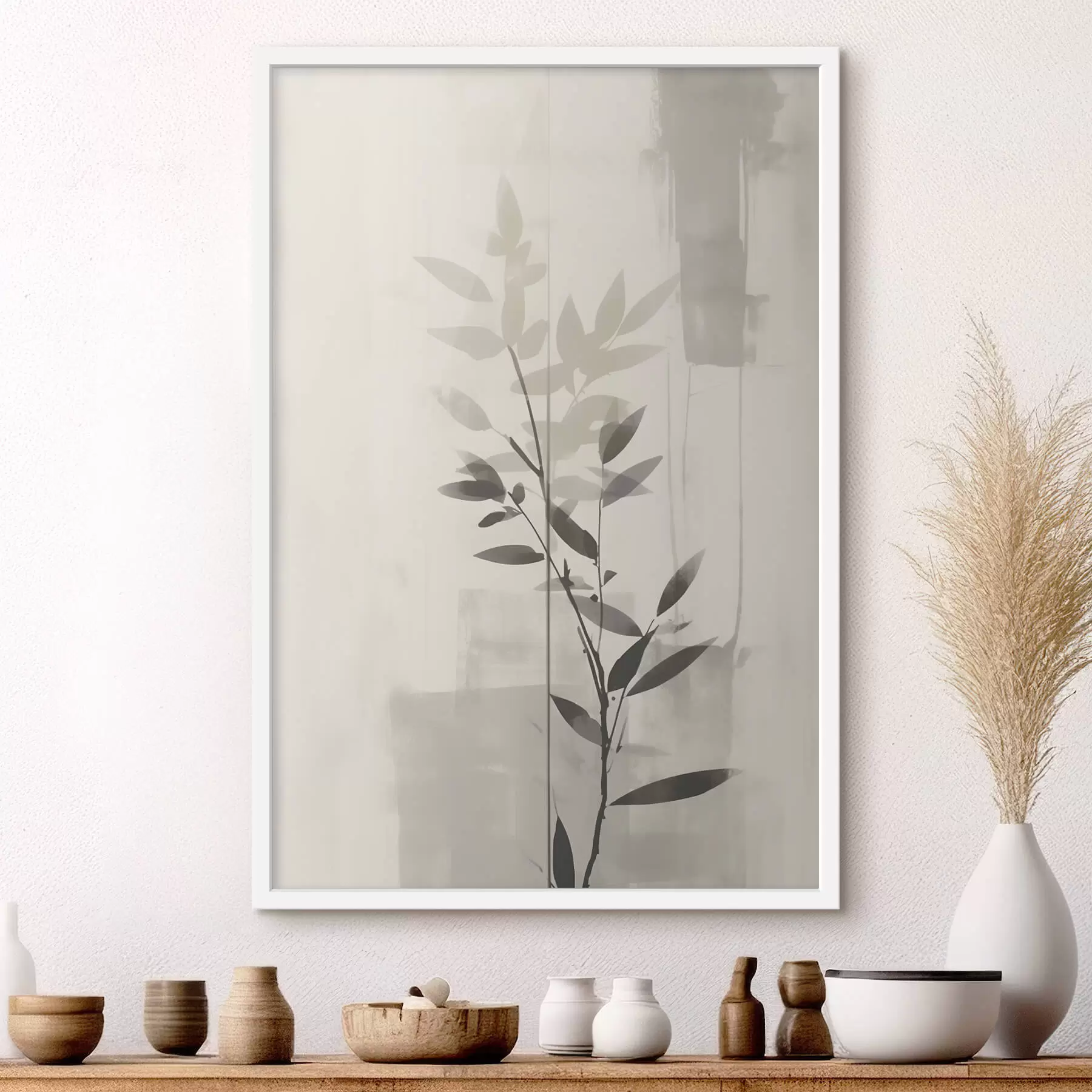 murales de pared Ramas de hojas abstractas f47102