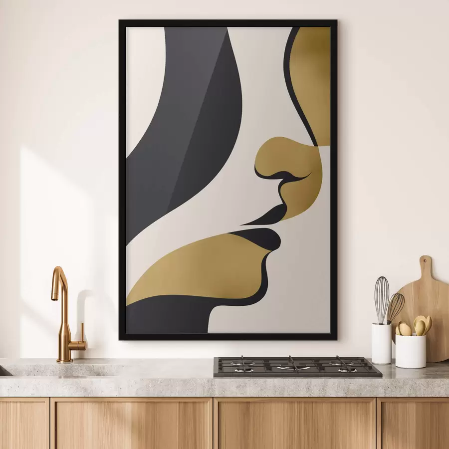 murales de pared Silueta abstracta de un rostro f47251