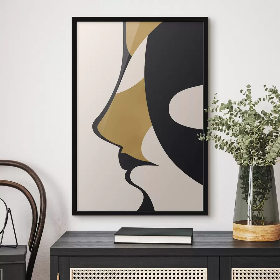 murales de pared Silueta abstracta de un rostro f47252