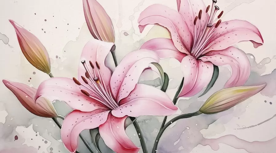 murales de pared Lirios w04713