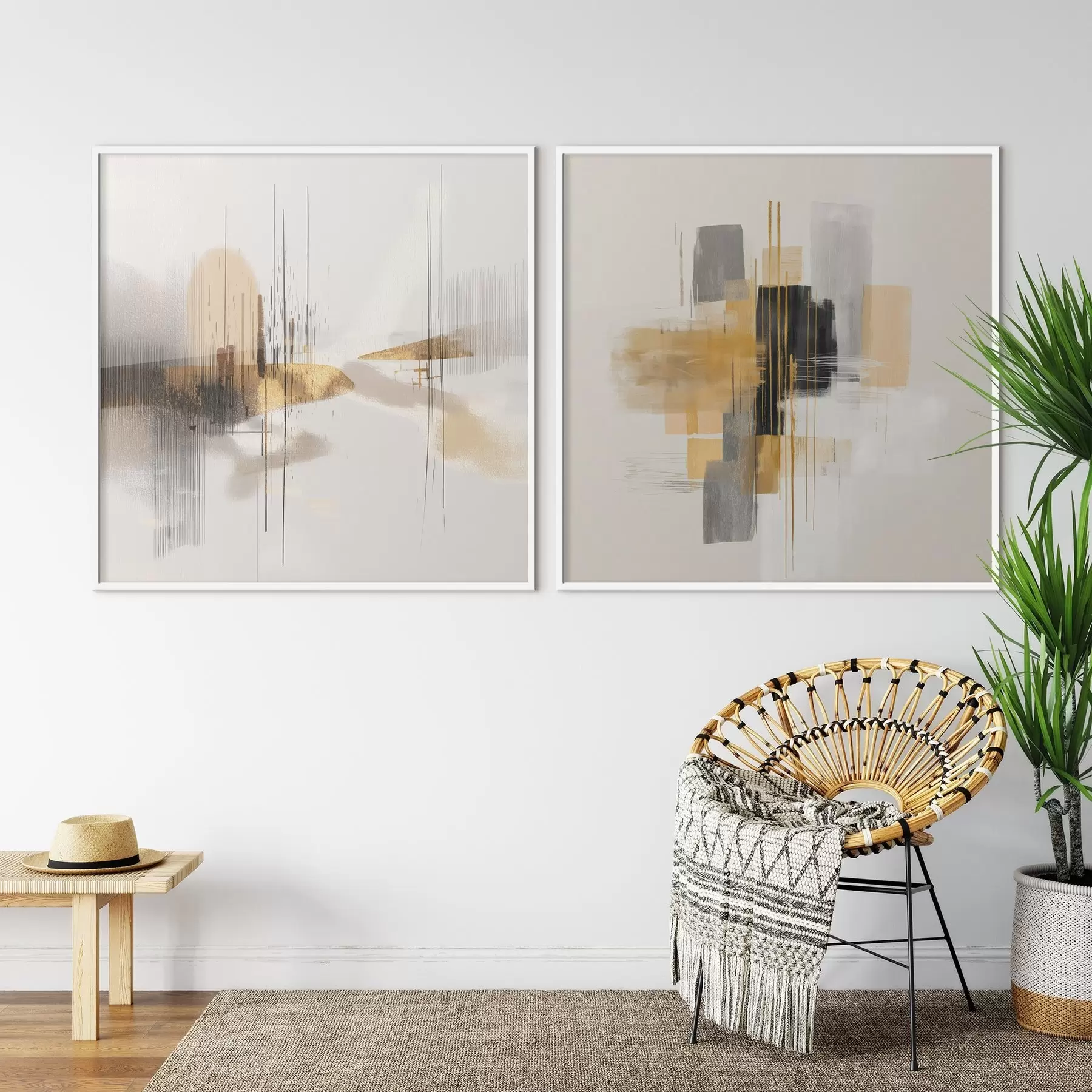 murales de pared Composición artística con elementos gráficos d00740