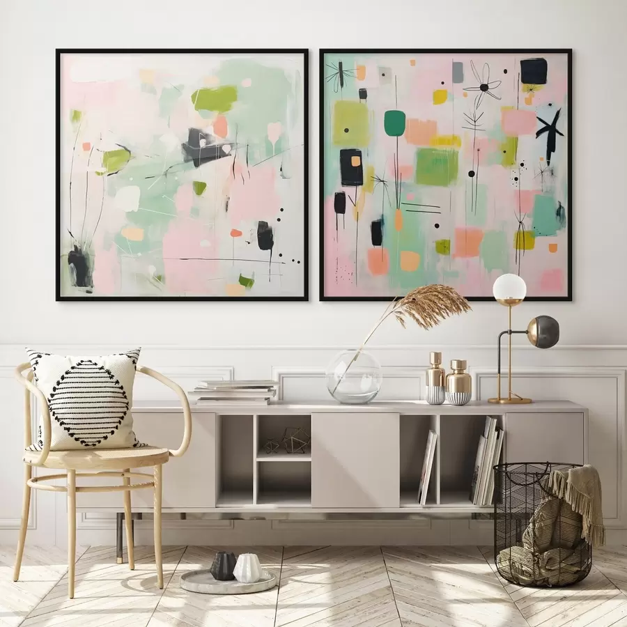 murales de pared Motivos florales de estilo moderno d00900