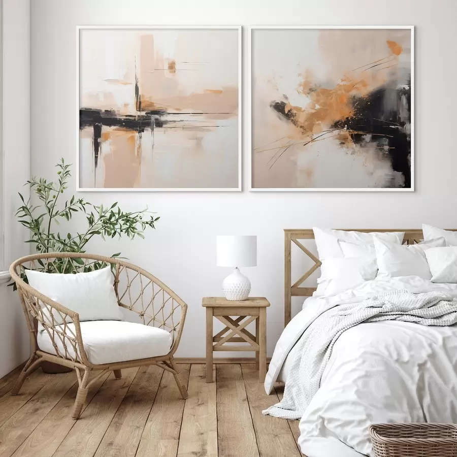 murales de pared Geometría y expresión en estilo óleo d00901