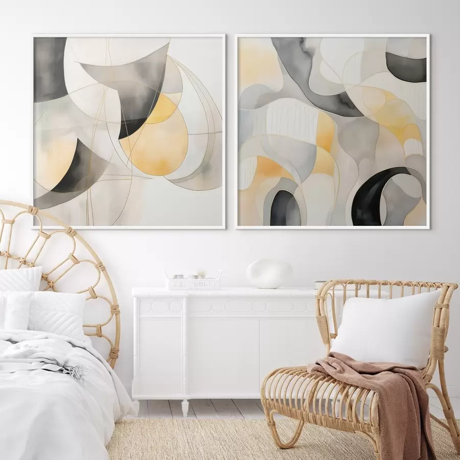 murales de pared Abstracción orgánica en estilo moderno d00902