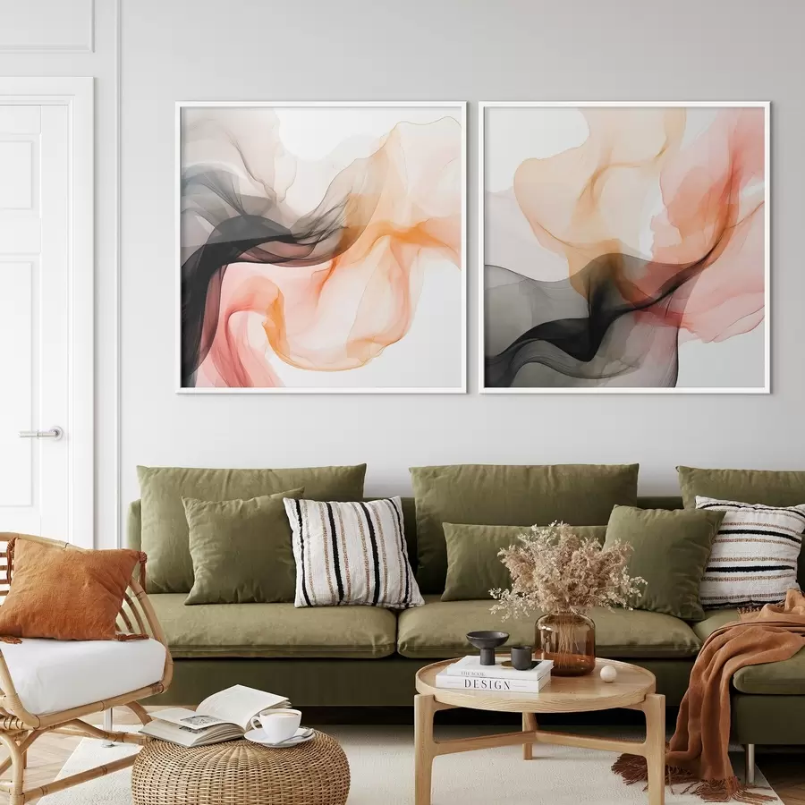 murales de pared Energía de naranja y negro d00904