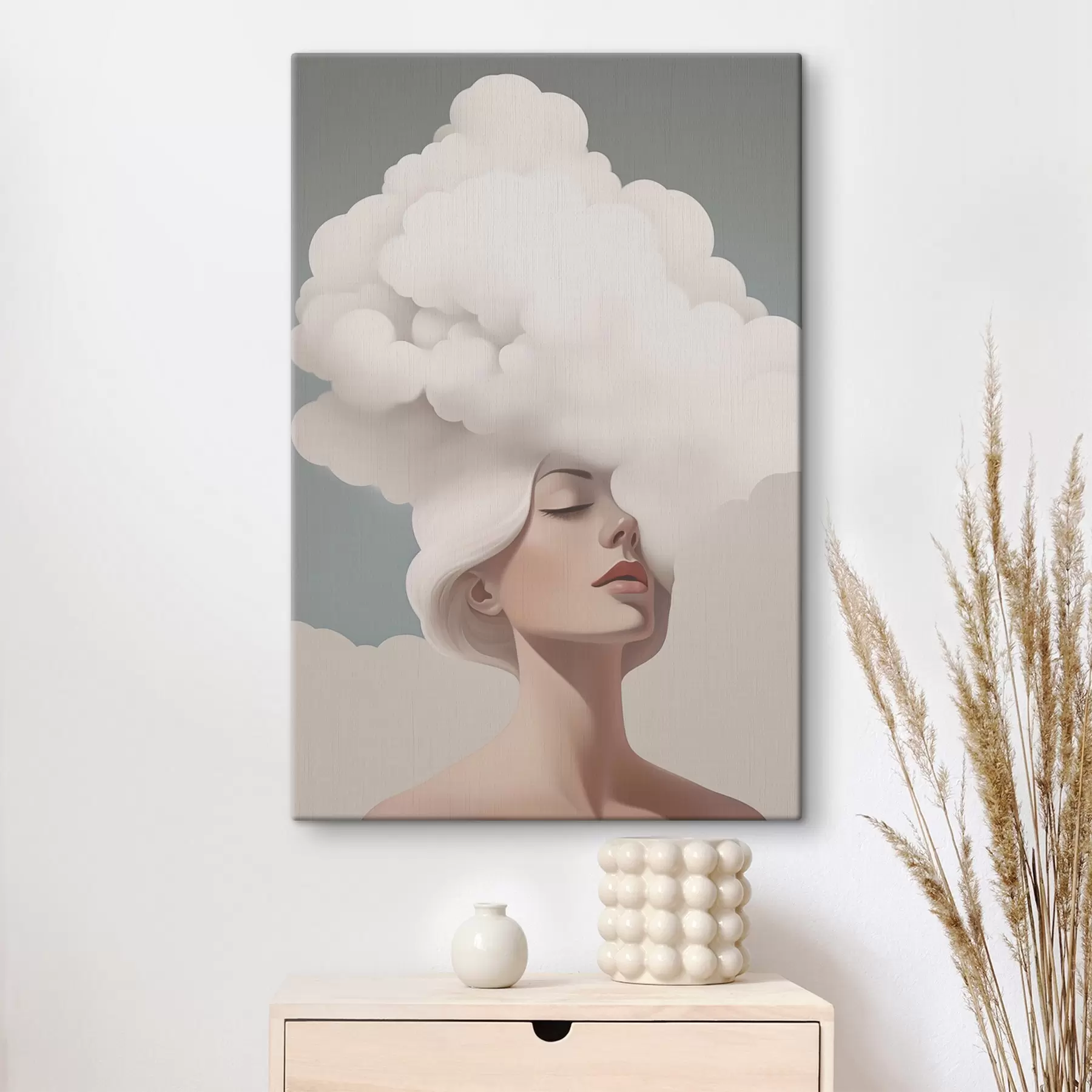 murales de pared La niña y la nube s47338