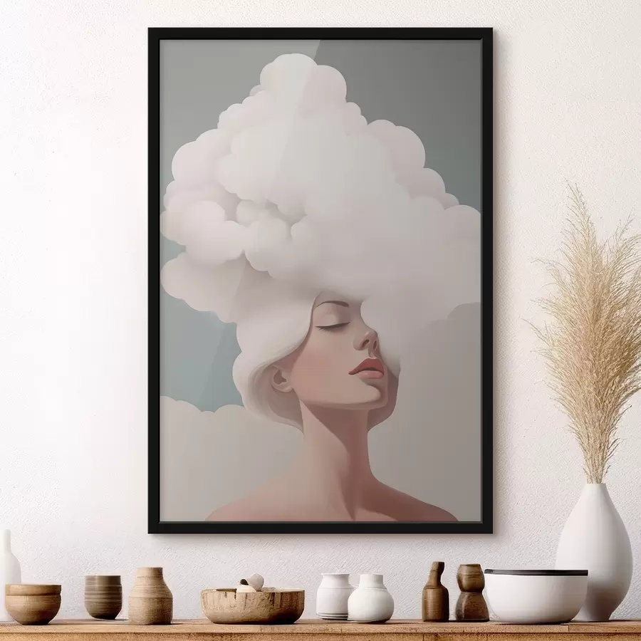 murales de pared La niña y la nube f47338