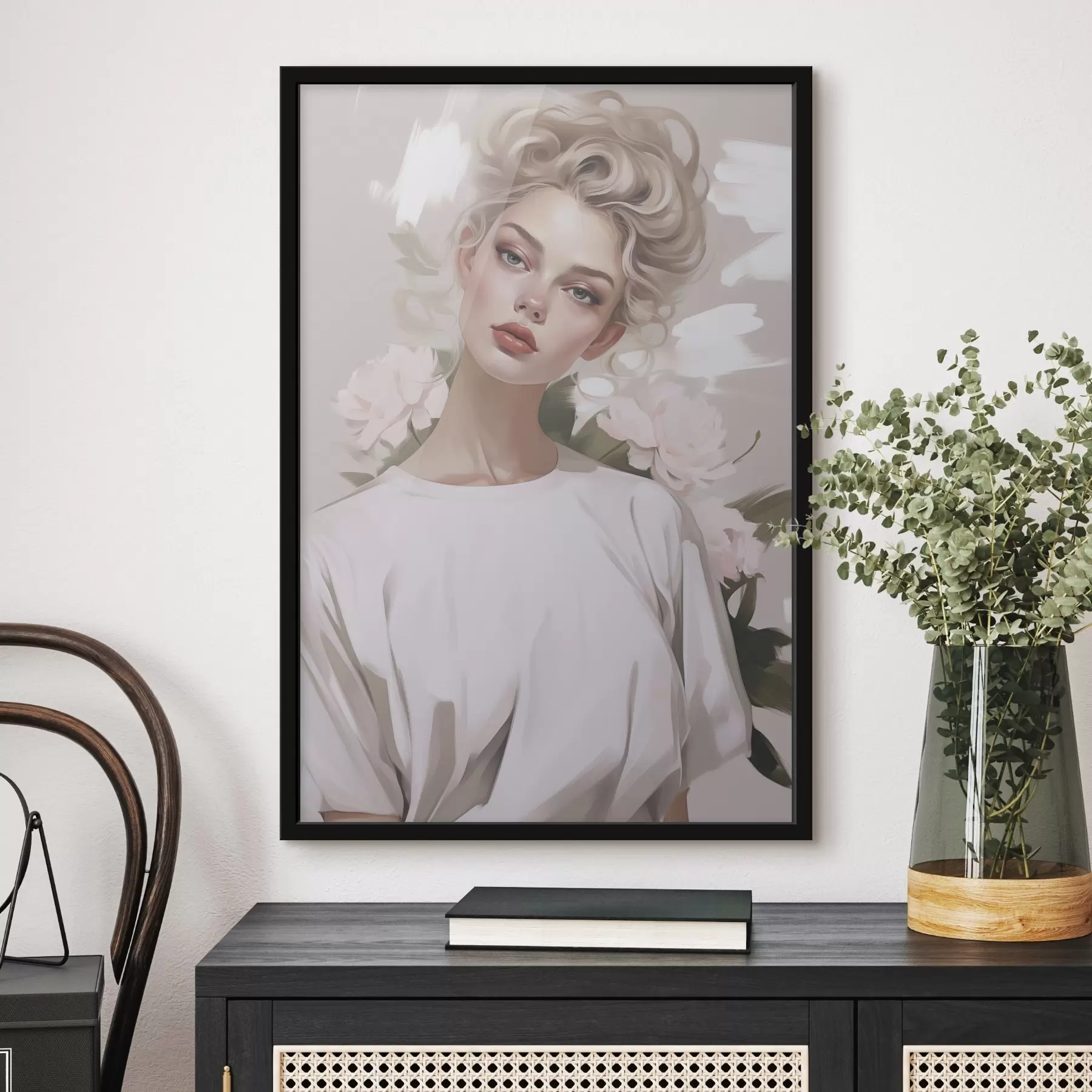 murales de pared Retrato de una chica con camiseta f47340