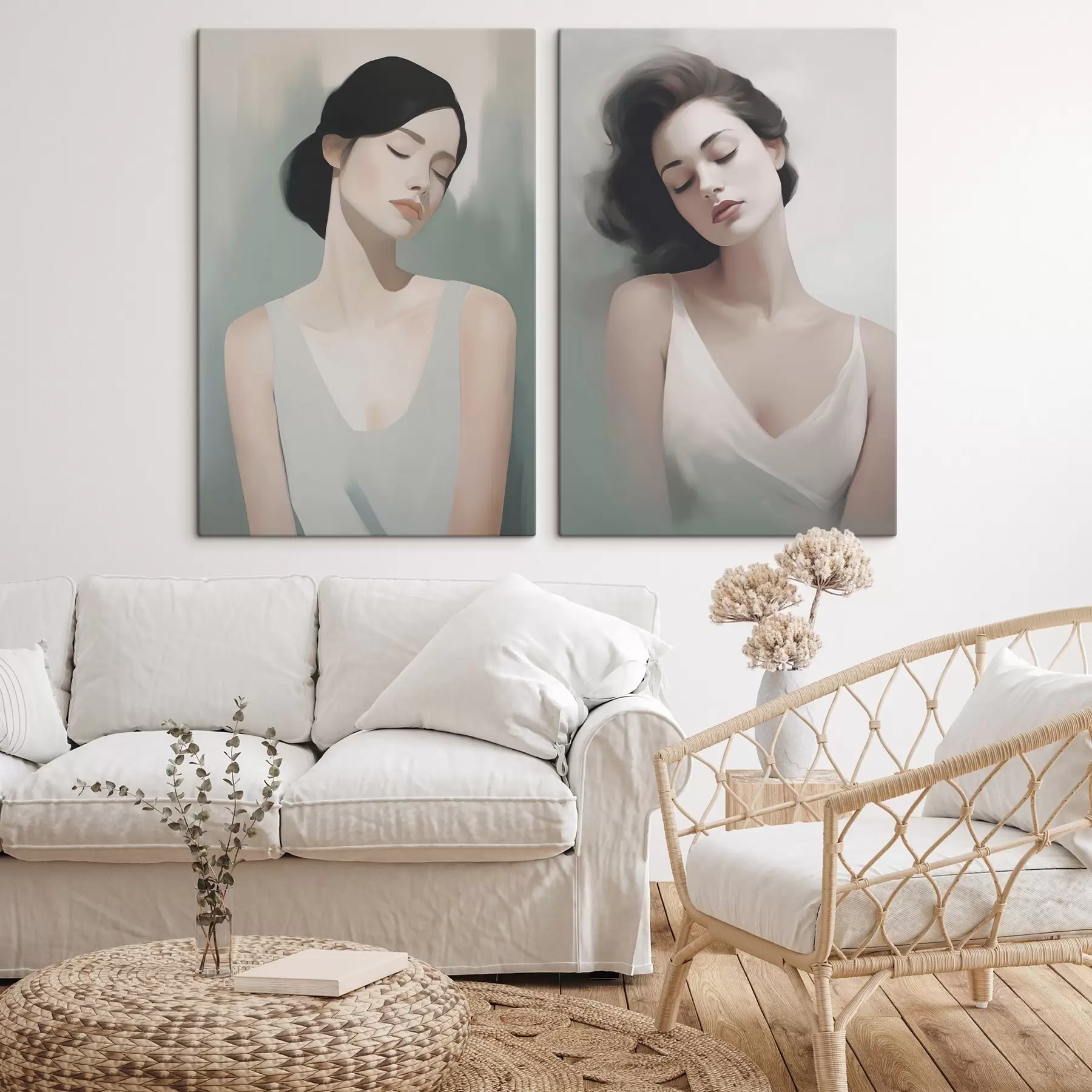 murales de pared Una niña con los ojos cerrados m01188