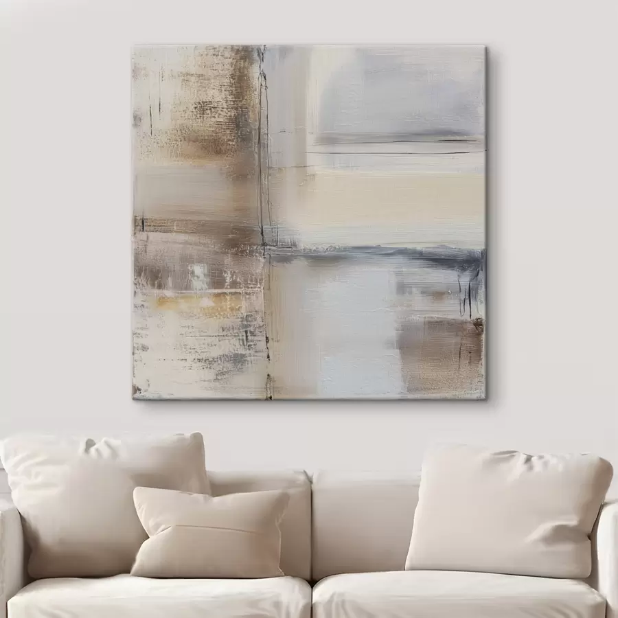murales de pared abstracción contemporánea en tonos apagados s47122