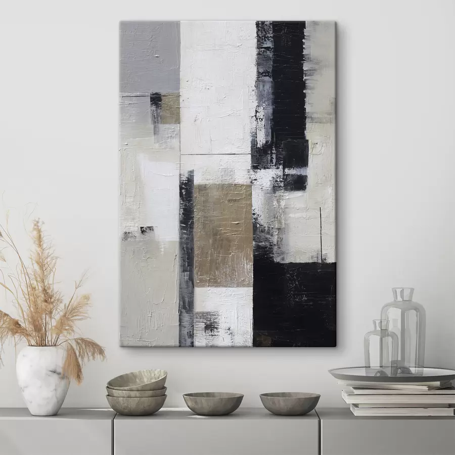 murales de pared abstracción contemporánea en colores contrastantes s47133