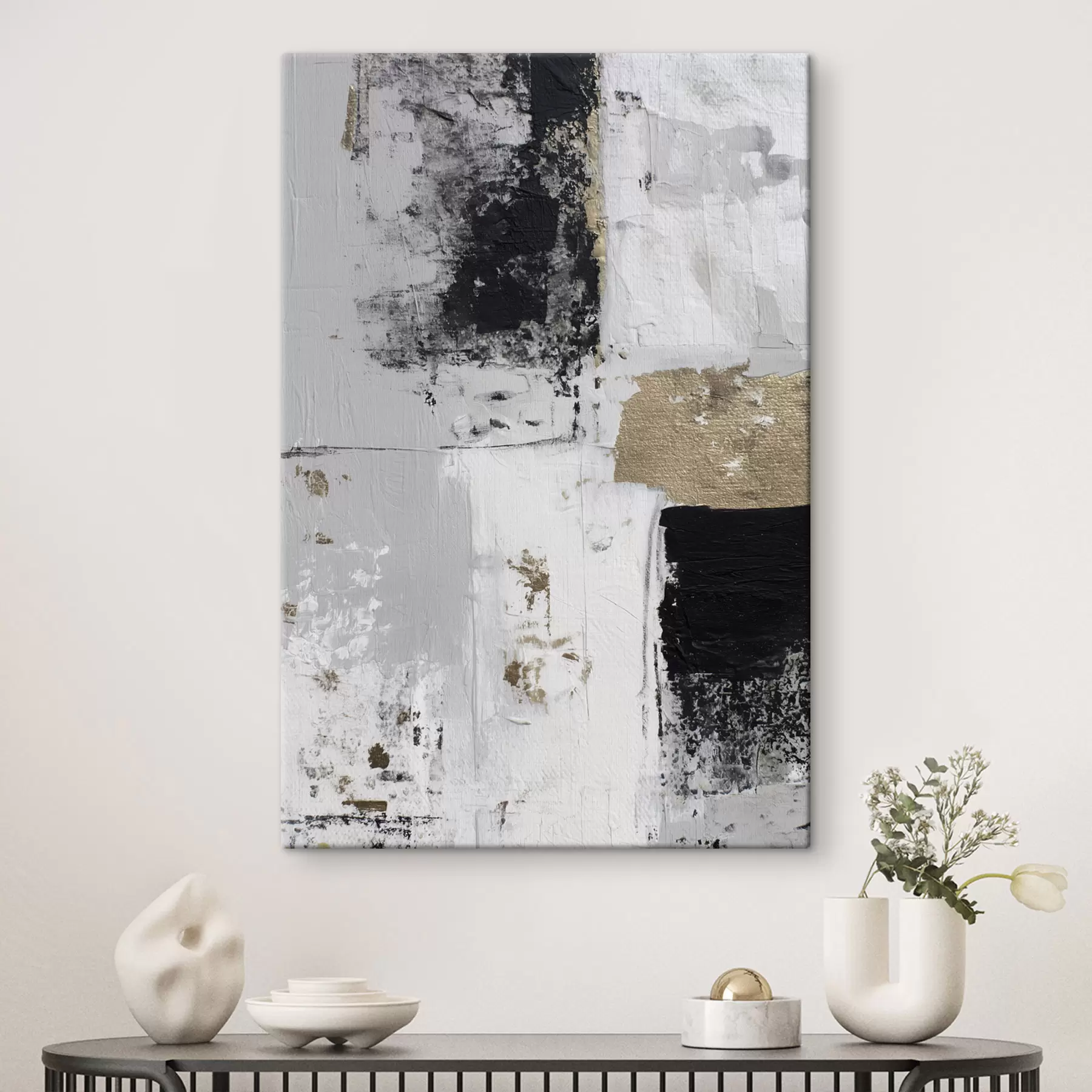 murales de pared abstracción contemporánea en colores contrastantes s47134